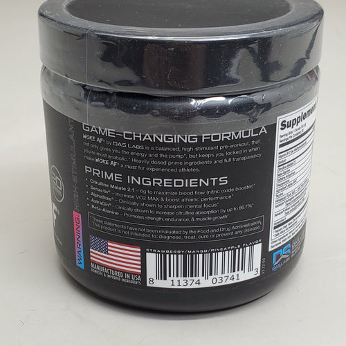 Bucked Up - Woke AF Nootropic Miami Pre-Workout 20 serv 8.7 oz BB 05/26